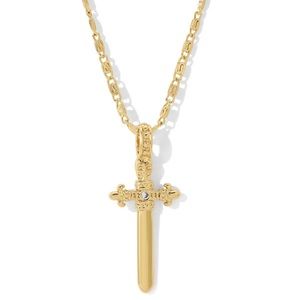 New Vanessa Mooney ALEXANDRA NECKLACE Dagger gold sword pendant